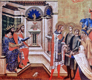  Niccolo Semitecolo Two Christians before the Judges - Art Print