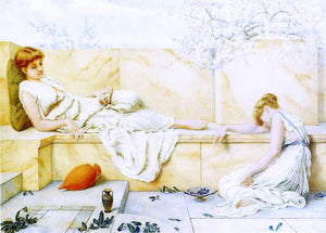  Henry Ryland Two Classical Figures Reclining - Art Print