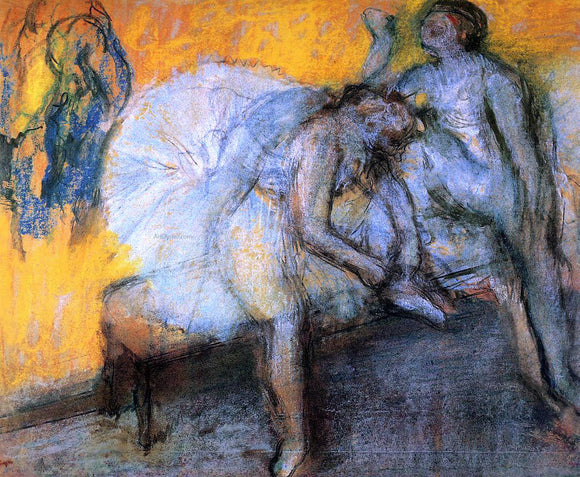  Edgar Degas Two Dancers Resting - Art Print