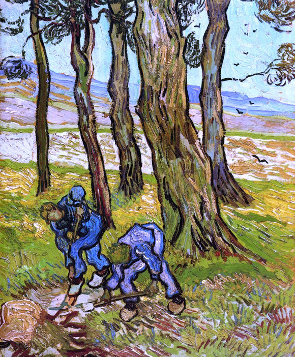  Vincent Van Gogh Two Diggers Among Trees - Art Print