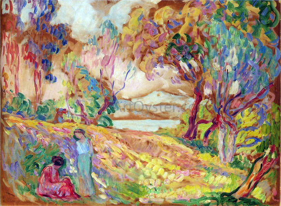  Henri Lebasque Two Girls at St Tropez - Art Print