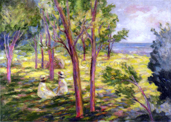  Henri Lebasque Two Girls in a Landscape - Art Print