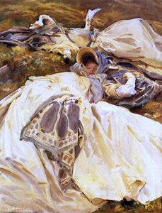  John Singer Sargent Two Girls in White Dresses - Art Print