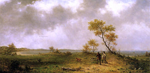  Martin Johnson Heade Two Hunters in a Landscape - Art Print