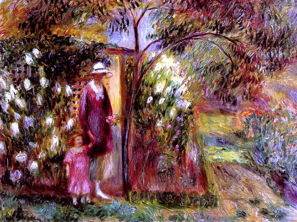  William James Glackens Two In A Garden - Art Print