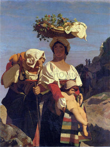  Jean-Leon Gerome Two Italian Peasant Women and an Infant - Art Print