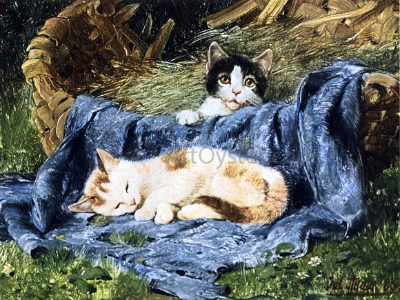  Julius Adam Two Kittens - Art Print