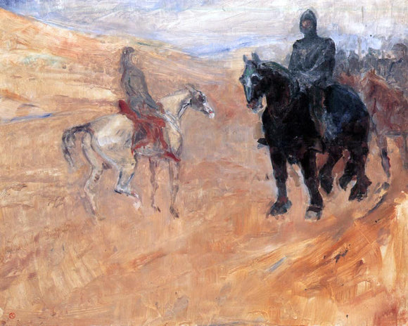  Henri De Toulouse-Lautrec Two Knights in Armor - Art Print