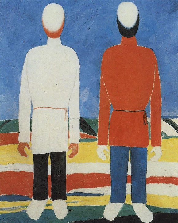 Kazimir Malevich Two Male Figures - Art Print