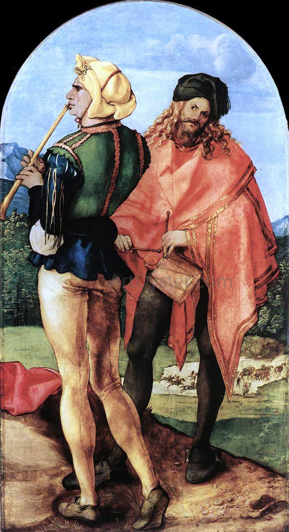  Albrecht Durer Two Musicians - Art Print