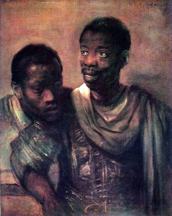  Rembrandt Van Rijn Two Negros - Art Print