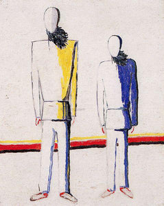  Kazimir Malevich Two Peasants - Art Print