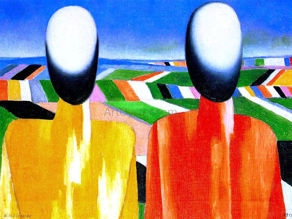  Kasimir Malevich Two Peasants - Art Print