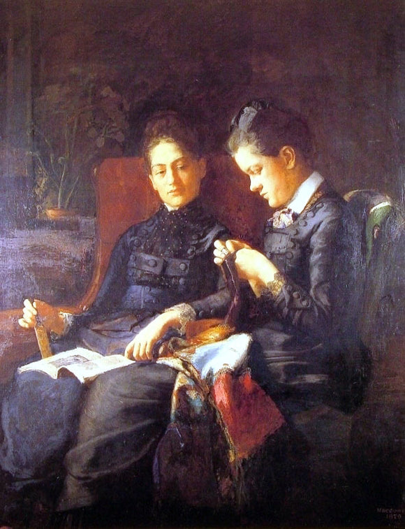  Susan Macdowell Eakins Two Sisters - Art Print