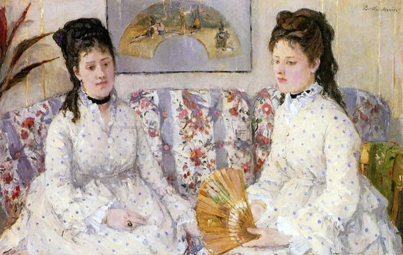  Berthe Morisot Two Sisters on a Couch - Art Print