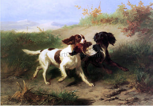  Condradyn Cunaeus Two Spaniels in a Landscape - Art Print