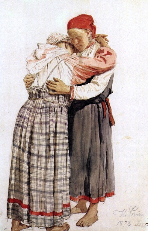  Ilia Efimovich Repin Two woman - Art Print