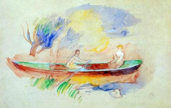  Pierre Auguste Renoir Two Women in a Rowboat - Art Print