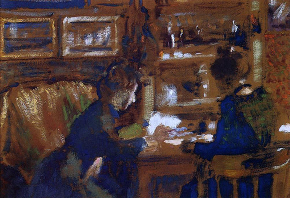  Georges Lemmen Two Women in an Interior - Art Print