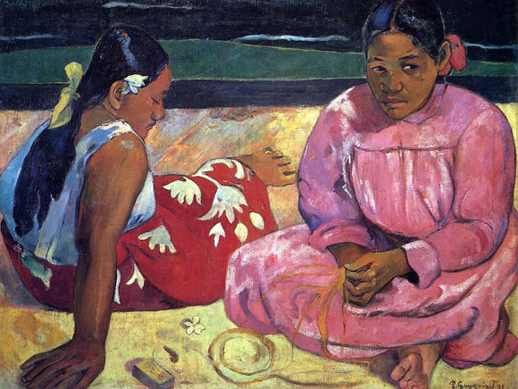  Paul Gauguin Two Women on the Beach - Art Print