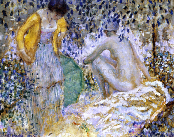  Frederick Carl Frieseke Two Women on the Grass - Art Print