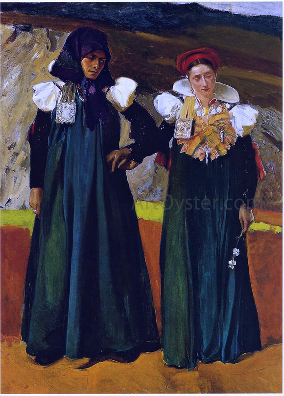  Joaquin Sorolla Y Bastida Types from the Anso Valley - Art Print