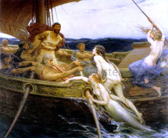  Herbert James Draper Ulysses and the Sirens - Art Print