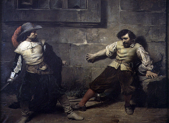  Francisco Domingo Marques Un Lance en el siglo XVII - Art Print