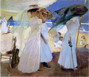  Joaquin Sorolla Y Bastida Under the Awning, Zarauz - Art Print