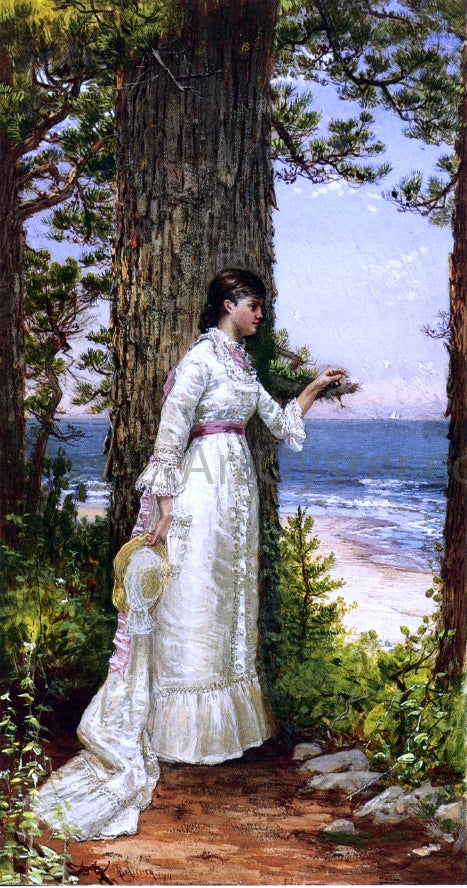  Alfred Thompson Bricher Under the Seaside Tree - Art Print