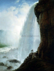  Ferdinand Richardt Underneath Niagara Falls - Art Print