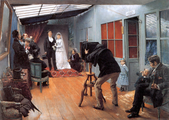  Pascal Adolphe Jean Dagnan-Bouveret Une Noce chez le photohraphe - Art Print