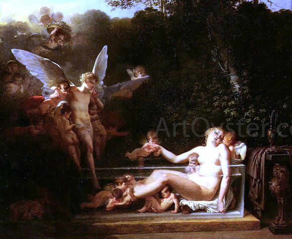  Jean-Baptiste Mallet Une Nymphe Au Bain, Environnee D'Amours - Art Print