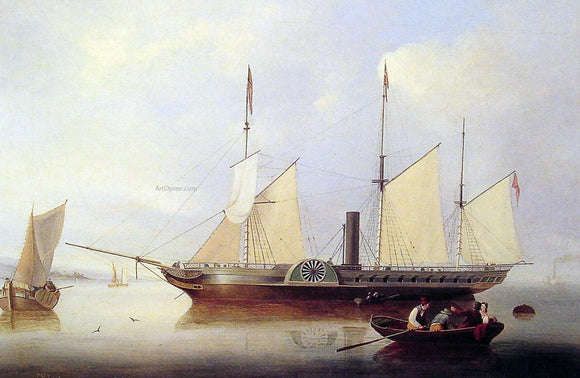  Fitz Hugh Lane Unicorn in Salem Harbour - Art Print