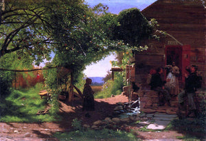  Eastman Johnson Union Soldiers Accepting a Drink - Art Print