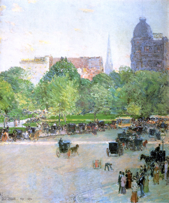  Frederick Childe Hassam Union Square - Art Print