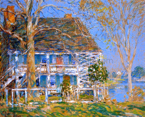  Frederick Childe Hassam Unknown (also known as The Old Brush House) - Art Print