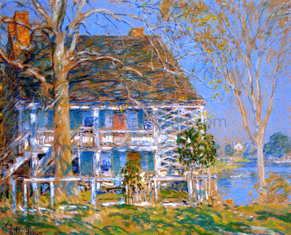  Frederick Childe Hassam Unknown (also known as The Old Brush House) - Art Print