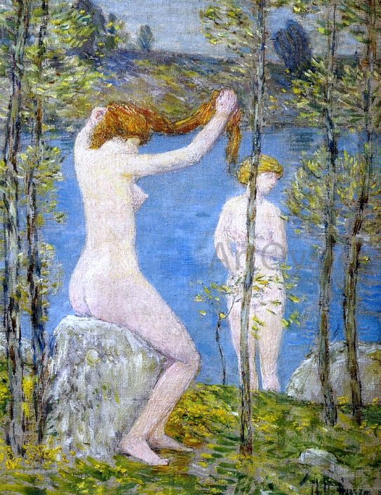  Frederick Childe Hassam Untitled (Study for 'Bathers') - Art Print