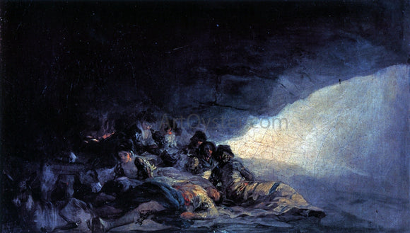  Francisco Jose de Goya Y Lucientes Vagabonds Resting in a Cave - Art Print