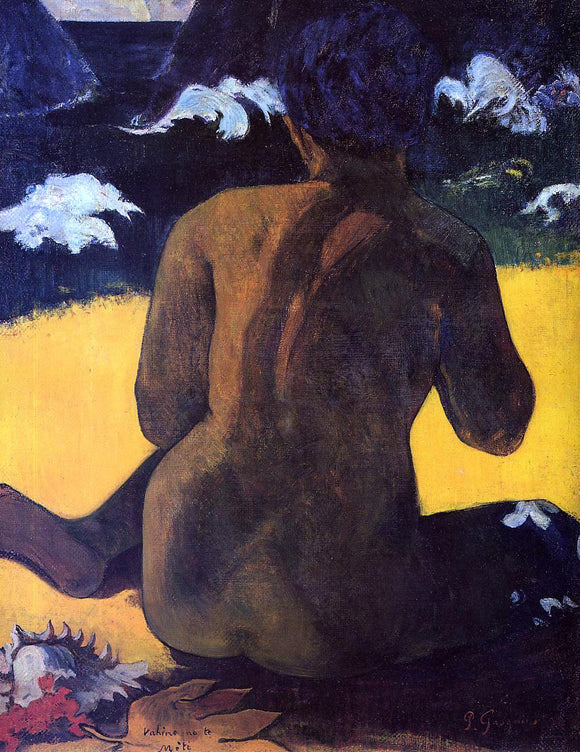  Paul Gauguin Vahine no te Miti (also known as Woman by the Sea) - Art Print