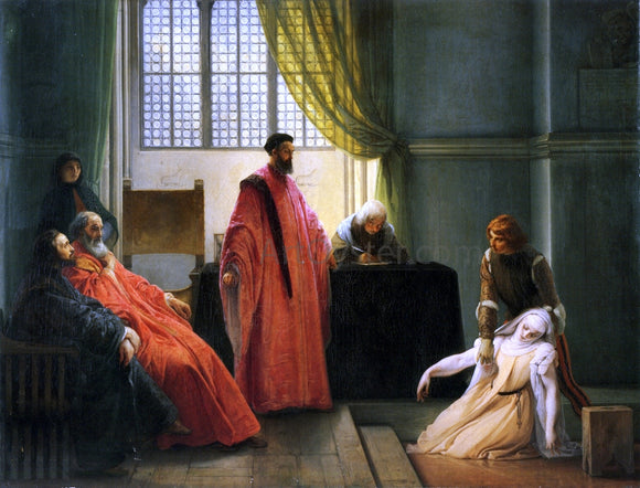  Francesco Hayez Valenza Gradenigo before the Inquisitor - Art Print