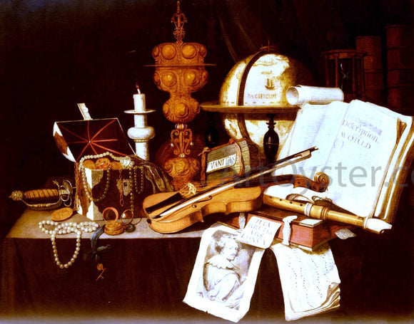  Evert Collier Vanitas Still Life - Art Print