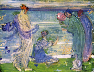  James McNeill Whistler Variations in Blue and Green - Art Print