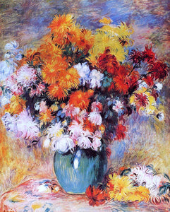  Pierre Auguste Renoir Vase of Chrysanthemums - Art Print