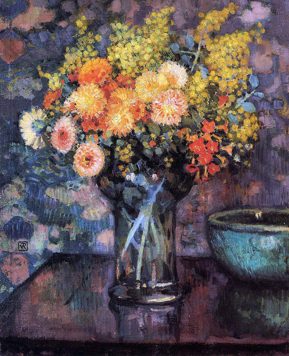  Theo Van Rysselberghe Vase of Flowers - Art Print