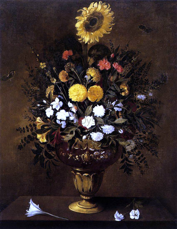  Pedro De Camprobin Vase of Flowers - Art Print