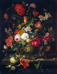  Abraham Mignon Vase of Flowers - Art Print