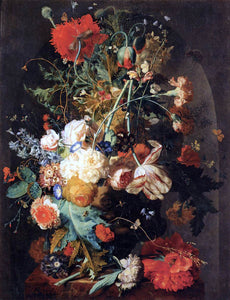  Jan Van Huysum Vase of Flowers in a Niche - Art Print