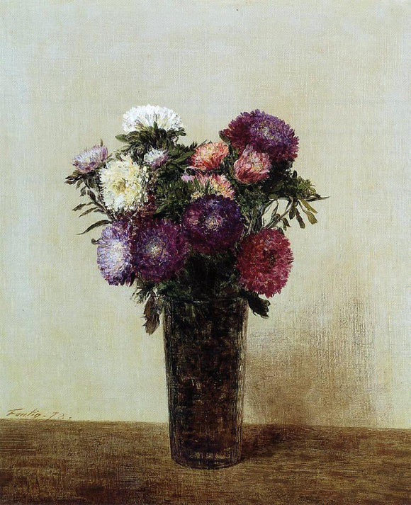  Henri Fantin-Latour Vase of Flowers: Queens Daisies - Art Print